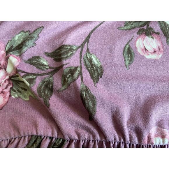 Reborn J Purple Floral Midi Dress- medium - Picture 4 of 4